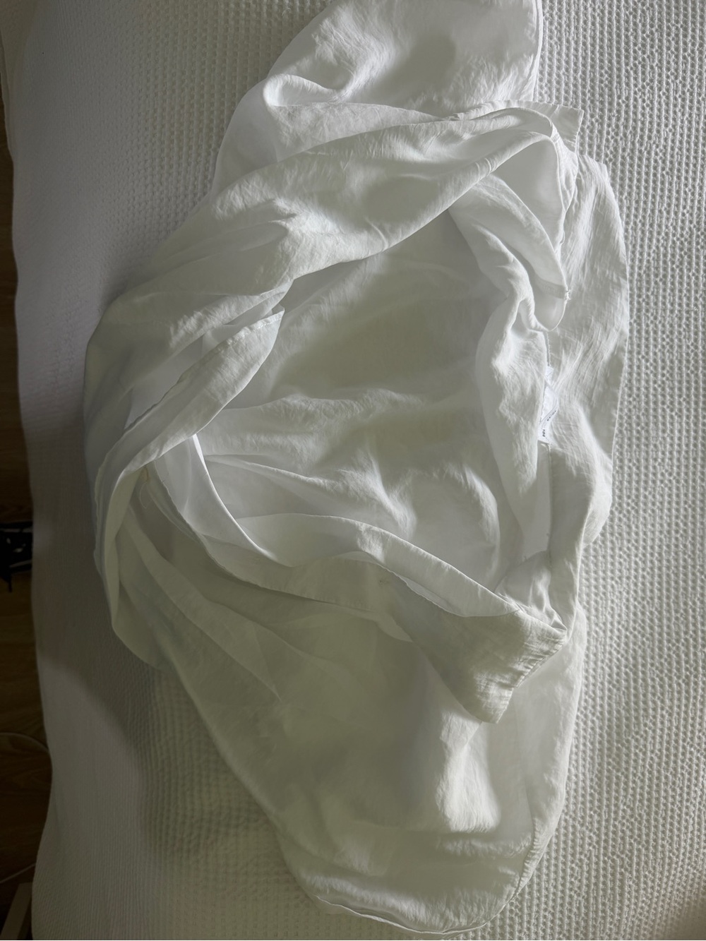 Zara White Lightweight Linen-Blend Shirt